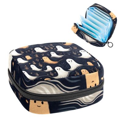 Halloween Ghost-55 Menstrual Pad and Tampon Organizer Pouch