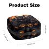 Period Kit Bag for Women and Girls, Halloween Black Cat Pumpkin Design, Zippered Pad Storage Bag view 2