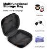 Period Kit Bag for Women and Girls, Halloween Black Cat Pumpkin Design, Zippered Pad Storage Bag view 4
