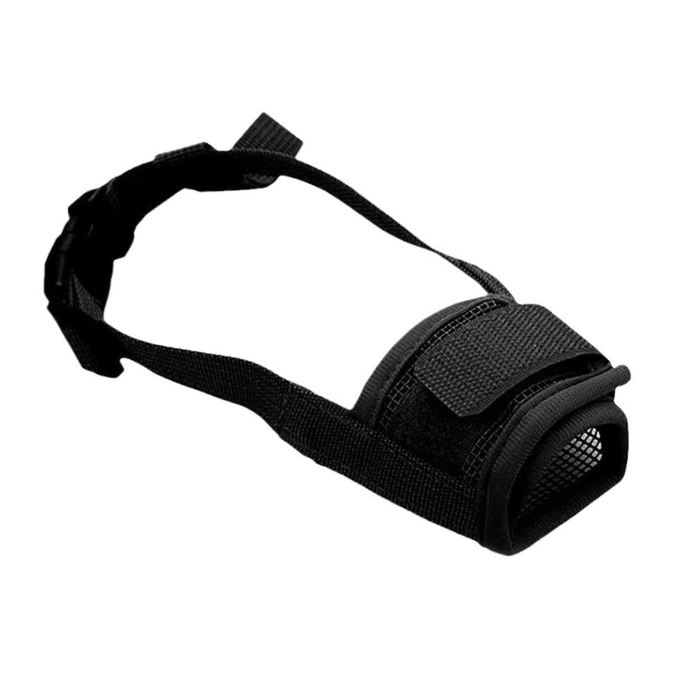 Dog Muzzle to Help Prevent Biting and Barking, Adjustable Nylon Mesh Muzzle for Small, Medium, and Large Dogs (E, 15 x 14 x 3 cm)