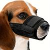 Dog Muzzle to Help Prevent Biting and Barking, Adjustable Nylon Mesh Muzzle for Small, Medium, and Large Dogs (E, 15 x 14 x 3 cm) view 2