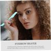 10-Piece Foldable Stainless Steel and ABS Eyebrow Trimmer, Green view 2