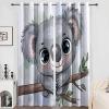 CozyRest 2-Piece Blackout Curtain Set with 3D Cartoon Koala Print, 63 x 28 in view 1
