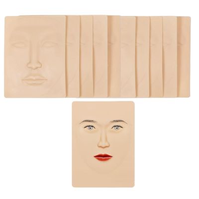 MTTXY 10-Piece Silicone Facial Tattoo Practice Skin