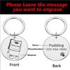 Cute Bread Cat Pattern ID Tag, Collar Plate, Name Tag for Cats, Black, 30 mm view 3