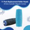 11-Piece Callus Remover Replacement Roller Heads Compatible with Scholl Velvet Smooth – 6 Extra-Coarse, 5 Coarse view 3