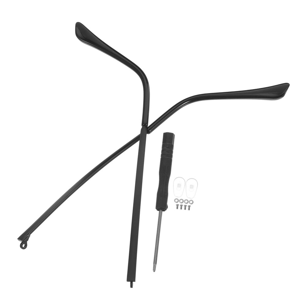 Gogogmee Universal Metal Eyeglass Temples, 1 Pair, Black, Non-Slip