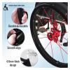 Wheelchair Push Rim Covers, 1 Pair, Non-Slip, Wear-Resistant, Red, 22-Inch view 3