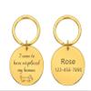 Personalized Engraved Dog Tag, Gold, 20 mm view 1