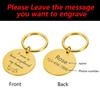 Personalized Engraved Dog Tag, Gold, 20 mm view 3