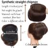Synthetic Straight Chignon Bun Hairpiece, 6 in, Drawstring, Clip-In Ponytail Extension view 4