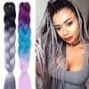 Ombre Jumbo Synthetic Crochet Braiding Hair Extensions, Blonde, for Women (67) view 2