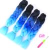 Ombre Jumbo Synthetic Crochet Braiding Hair Extensions, Blonde, for Women (67) view 3