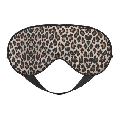 Leopard-Print Blackout Sleep Mask with Adjustable Straps, Unisex