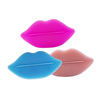 3-Piece Lip-Shaped Silicone Facial Cleansing Brush Set
