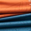 KnSam 2-Piece Navy Blue & Orange Chenille Curtains, Geometric Vintage Pattern, 132 x 244 cm view 4