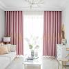KnSam 2-Piece Pink Curtain Set with Grommets, Solid-Color Polyester, 102 x 160 cm view 1