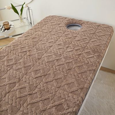 LDLCYCN Thick Sponge Massage Table Pad with Face Hole, Coffee, 6 cm, 70 × 190 cm