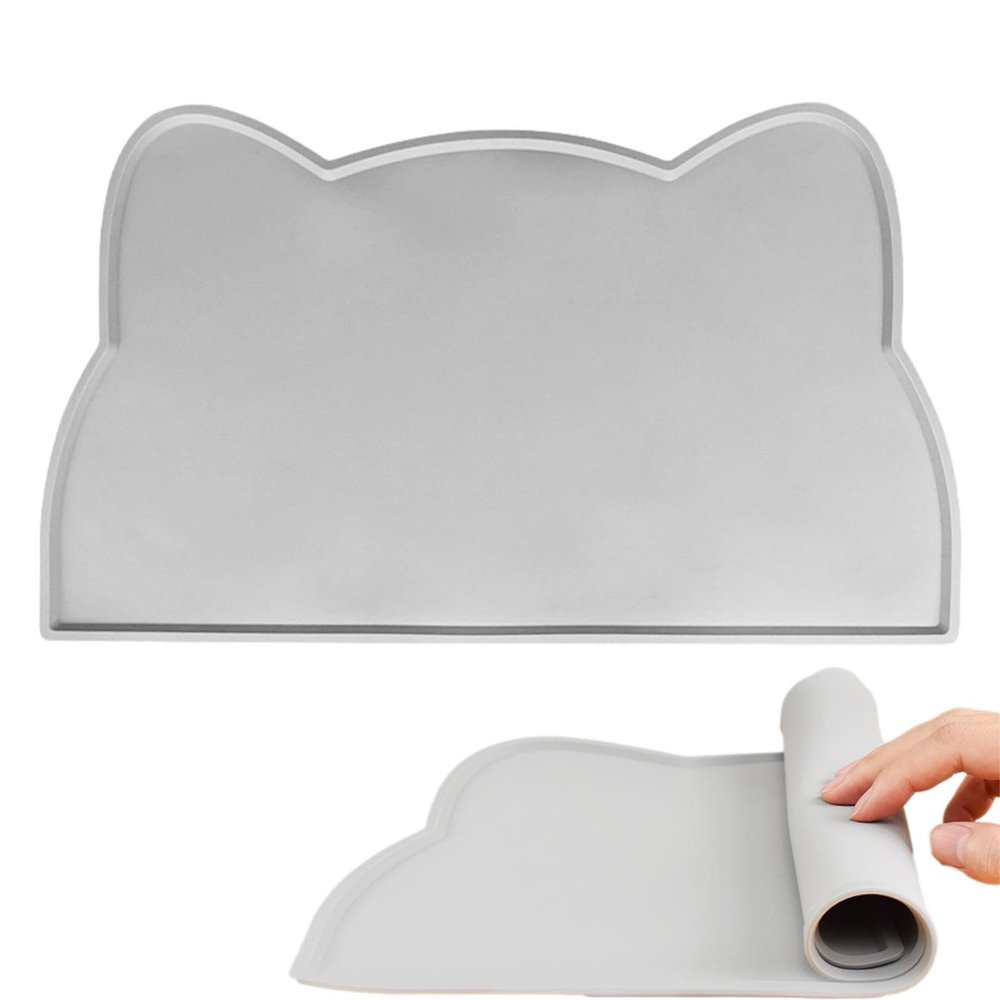 Generic Cat Placemat, Non-Slip, Waterproof Silicone Feeding Mat