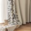 KnSam 2-Piece Set of Milky White Flower Patchwork Curtains for Girls, 96 x 138 cm Each view 4