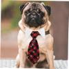 Adjustable Dog Tie in Black-Red Plaid view 2