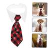 Adjustable Dog Tie in Black-Red Plaid view 3