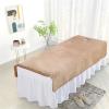 UALXPAO Solid Velvet Beauty Salon SPA Massage Table Fitted Sheet, Pink1, 120 x 200 cm, with Hole view 2