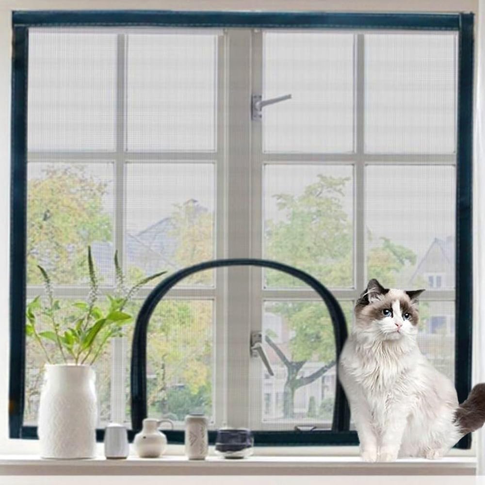 Yuly Custom Window Protection Net with Zipper for Cats, Insects, and Balconies