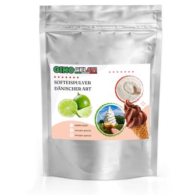 Gino Gelati Danish-Style Soft-Serve Ice Cream Powder, Lime, 333 g