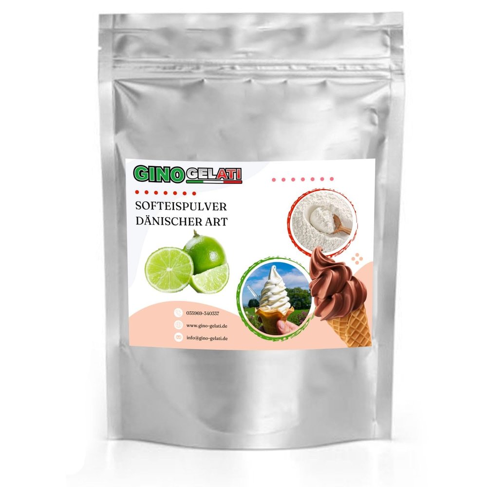 Gino Gelati Danish-Style Soft-Serve Ice Cream Powder, Lime, 333 g