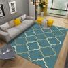 Blue Geometric Area Rug for Living Room, Dirt-Resistant, Washable, 50 x 80 cm view 1