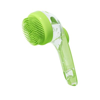 Rrlihjgu Dog Bath Brush with Soap Dispenser