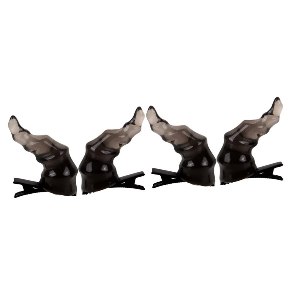 FRCOLOR 4-Piece Small Devil Horn Hair Clips
