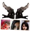 FRCOLOR 4-Piece Small Devil Horn Hair Clips view 4