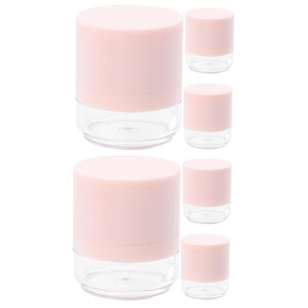 FRCOLOR 6-Pack Refillable Powder Containers with Puffs