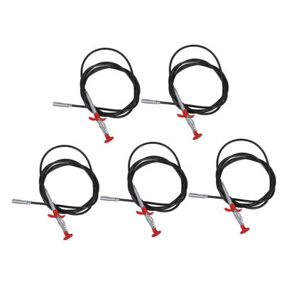 Mobestech 5-Piece Drain Cleaning Tool Set with 4-Claw Flexible Grippers