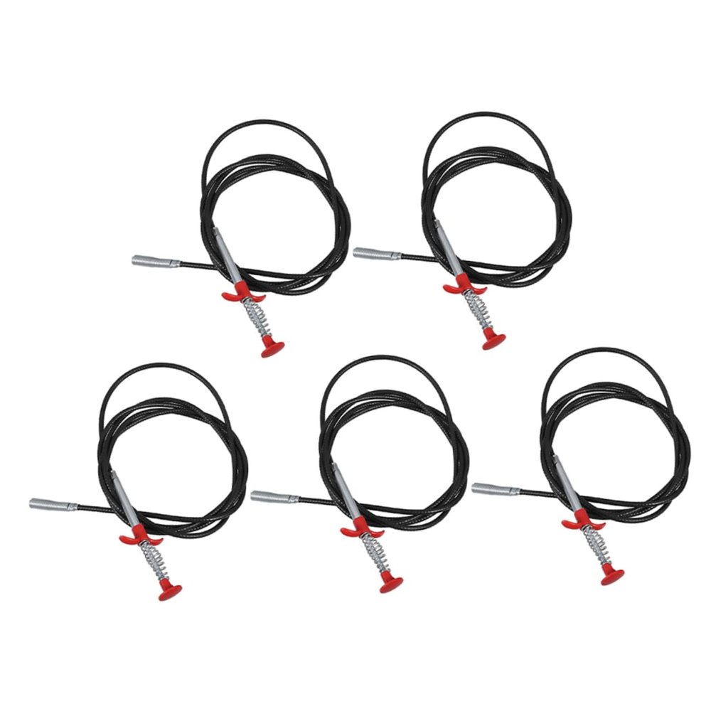 Mobestech 5-Piece Drain Cleaning Tool Set with 4-Claw Flexible Grippers
