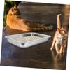 CIYODO Stainless Steel Open Cat Litter Box for Small Cats view 4