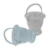minkissy 2-Piece Portable Urinal and Spit Bowl, Plastic Bedside Urine Container view 1