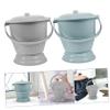 minkissy 2-Piece Portable Urinal and Spit Bowl, Plastic Bedside Urine Container view 4