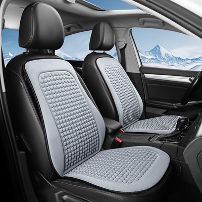 LHZPGC Car Seat Cover, Cooling Cushion for BYD Song Plus EV 2021–2023, Breathable Ice Silk Seat Protector, D-Grey-2 Set Cushion