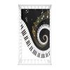 Odot Baby Crib Fitted Sheet, 3D Piano Keys Print, 40 x 90 cm, Gold Music Note view 1