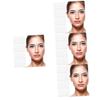 48 Sheets Eyebrow Measuring Ruler Tattoo Aid Stencil Set, Self-Adhesive Paper, White, FRCOLOR view 1