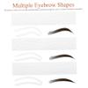 48 Sheets Eyebrow Measuring Ruler Tattoo Aid Stencil Set, Self-Adhesive Paper, White, FRCOLOR view 3
