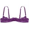 Kvysinly Women's Underwire Lace Push-Up Open-Bust Bra, Violet, M view 4
