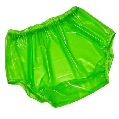 CSGTUO PVC Pull-On Incontinence Pants for Adults, Waterproof, Washable and Reusable, Size M, Green