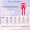 Sxiwei Women's Wetlook Open-Bust Long-Sleeve Catsuit, Glossy Latex, Hot Pink, 4XL view 3