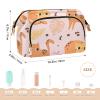 FRODOTGV Toiletry Bag with Cute Leopard and Palm Leaf Design, Large Cosmetic Bag, 1 Size view 2