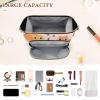 FRODOTGV Toiletry Bag with Cute Leopard and Palm Leaf Design, Large Cosmetic Bag, 1 Size view 4