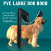locwanot Dog Door for Interior and Exterior Doors, 20-Inch, Telescoping Tunnel with Locking Panel, for Medium and Large Dogs, 1 Set view 2